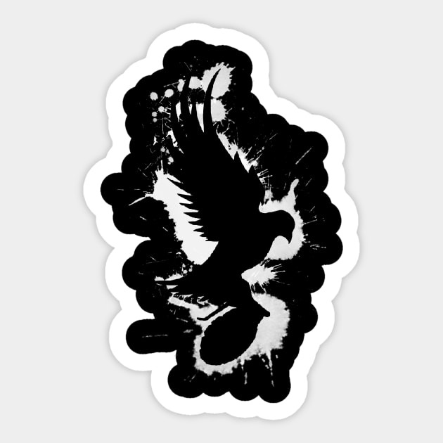 Dove and Grenade Splash Sticker by ZeroInUtero